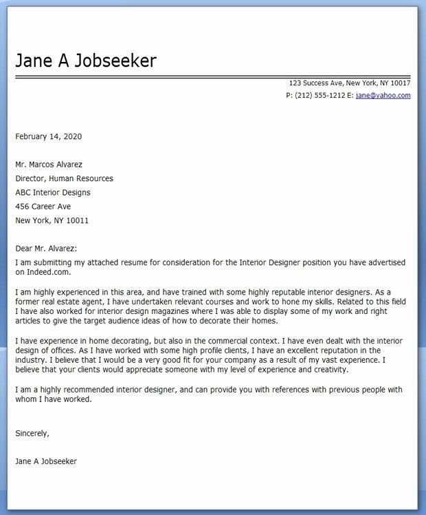 Sales Representative Cover Letter With Experience