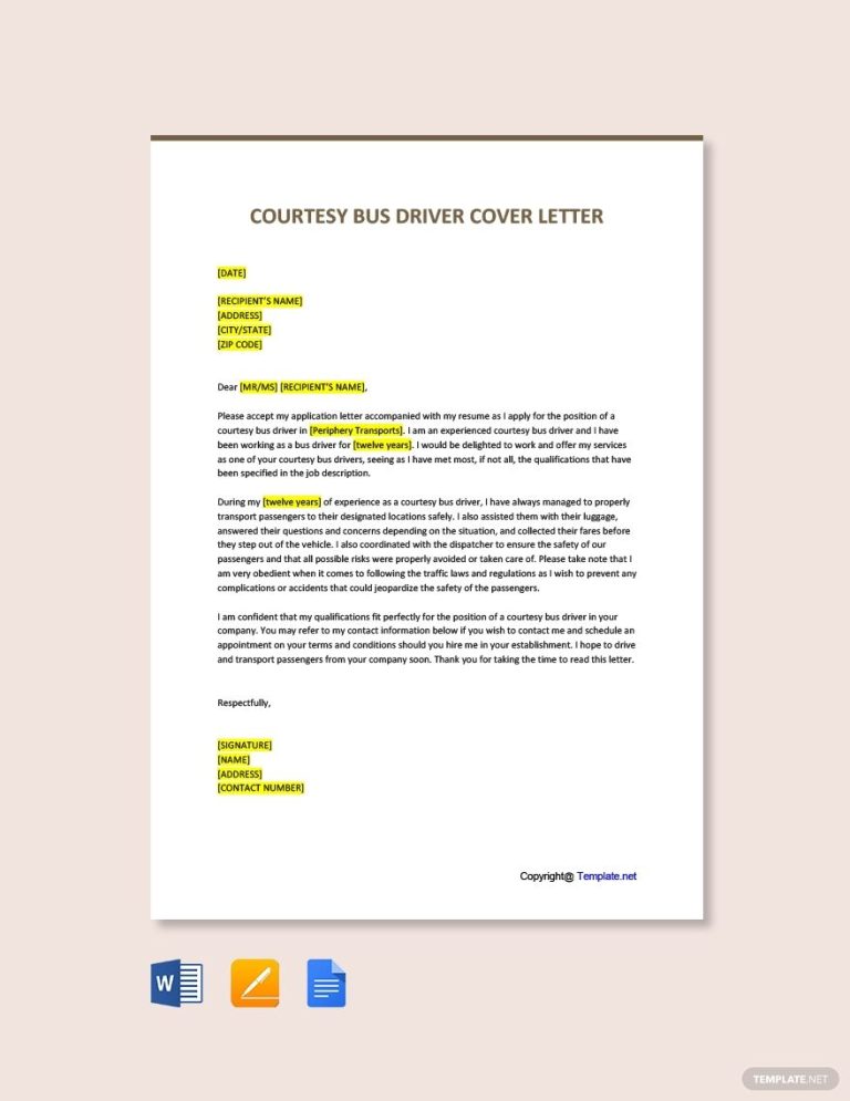 Cover Letter Template Doc File