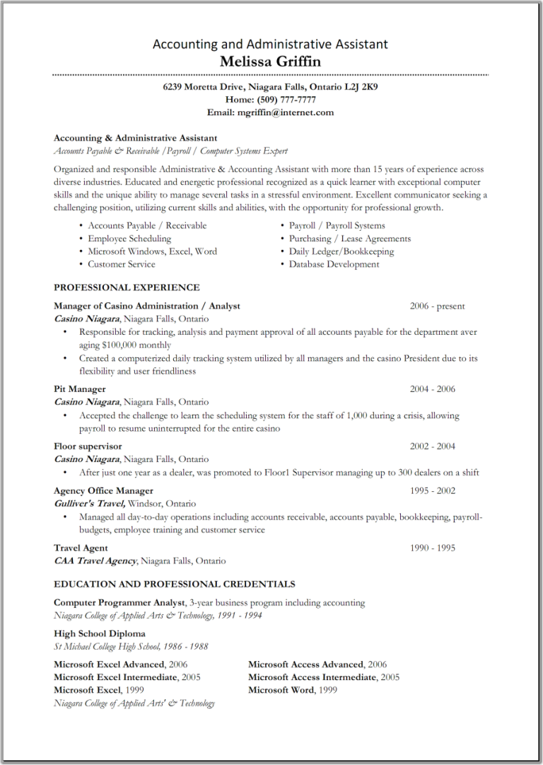 Winning Administrative Assistant Resumes