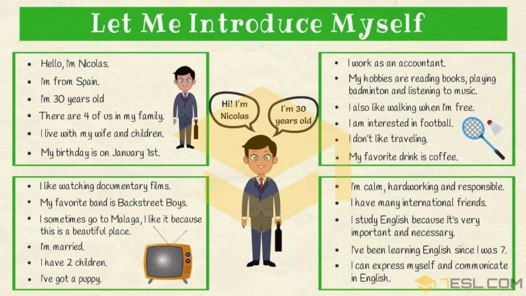 How To Introduce Yourself Formally In English
