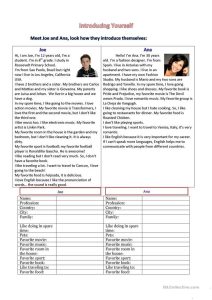 Introducing yourself worksheet Free ESL printable worksheets made by
