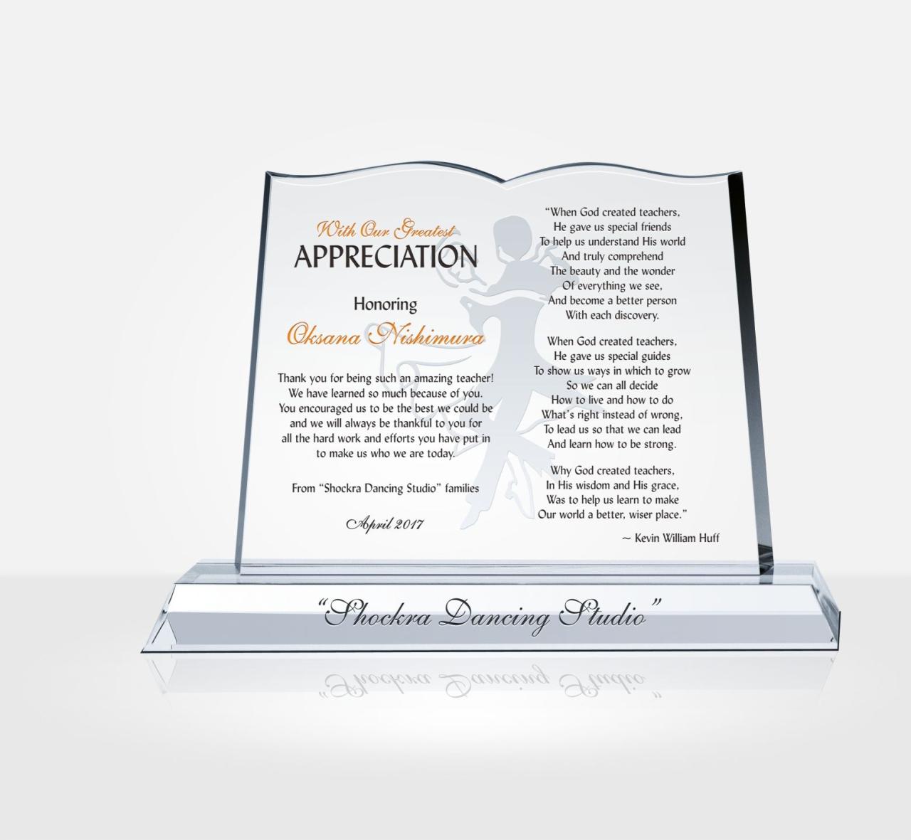 Best Teacher Appreciation Plaque DIY Awards