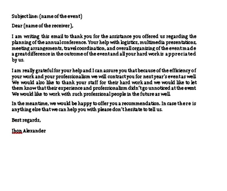 Closing Statement Example Letter