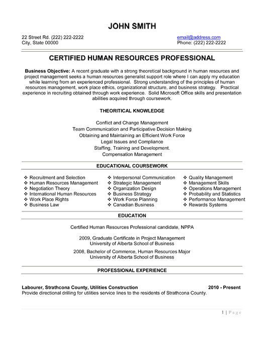 Recruiter Sample Resume Human Resources