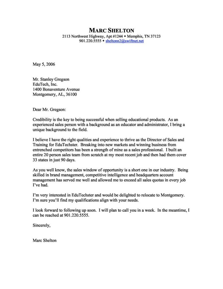 Best Cover Letter Examples 2020