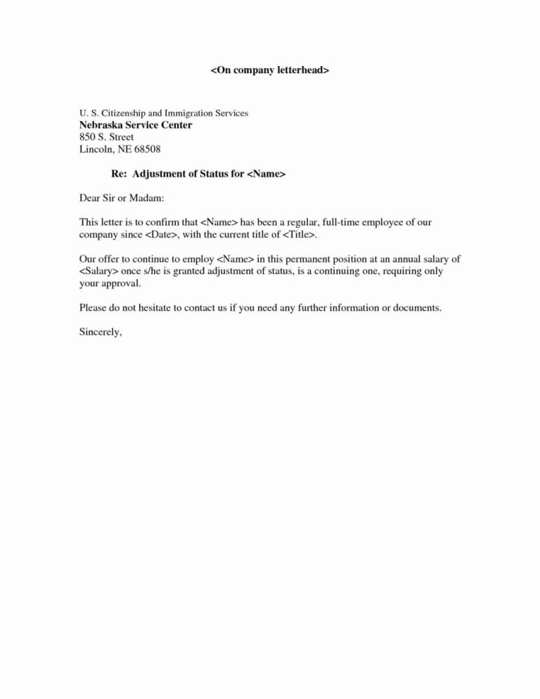 Permanent Position Request Letter Format