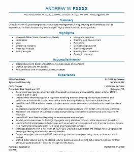 MBA Candidate Resume Example Quinlan School Of Business, Loyola