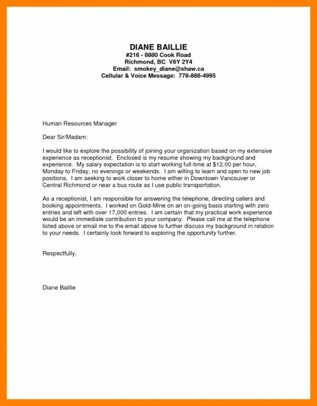 Dental Receptionist Cover Letter Examples