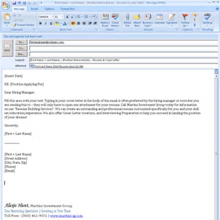How To Write Email While Sending Resume