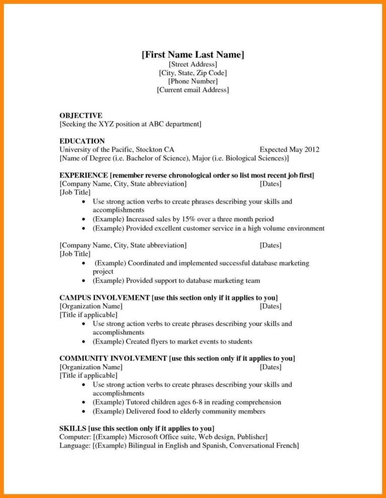 How Do You Write Bachelor Of Science Degree On Resume
