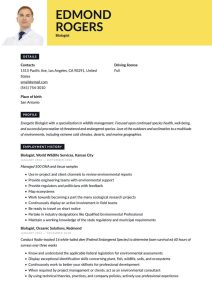 Biologist Resume & Writing Guide +17 Templates PDF & Word