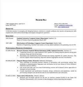 Software Developer Resume Sample India soptwers