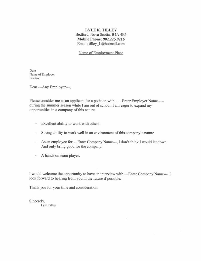 How To Write A Cover Letter In Resume