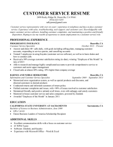 Customer Service Resume Sample Resume Companion