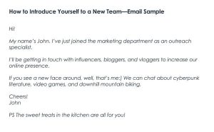 Introduce Yourself New Employee Introduction Email To Team Drawcheerio