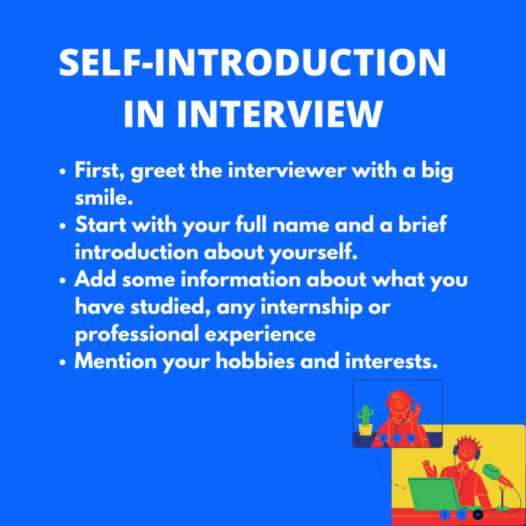 How To Introduce Yourself During Job Interview Example