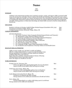 FREE 8+ Sample Nursing Student Resume Templates in MS Word PDF