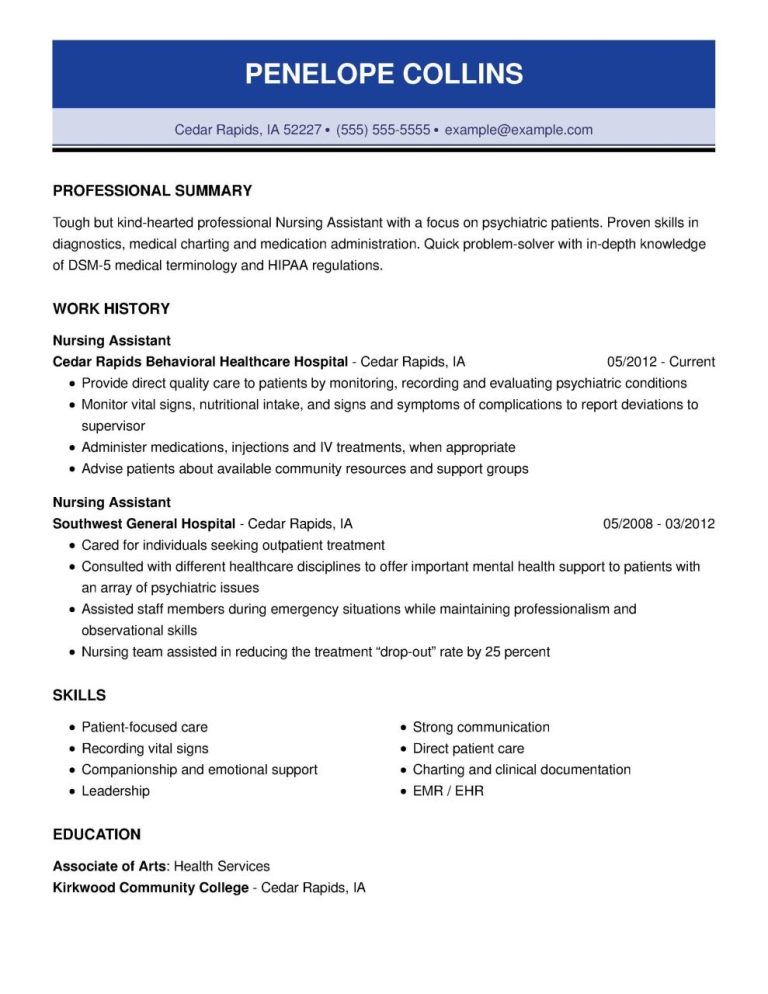 The Best How To Write A Nursing Student Resume 2022