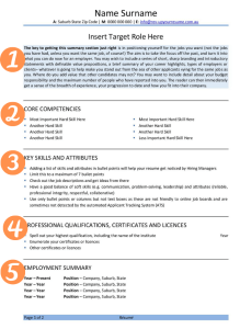 Parts of an Australian Resume RevUp Your Resume RevUp Your Resume