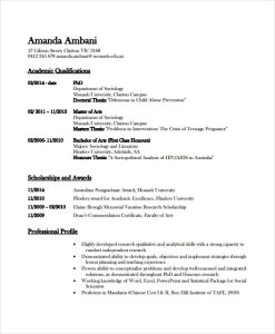 Academic Resume Template 6+ Free Word, PDF Document Downloads Free