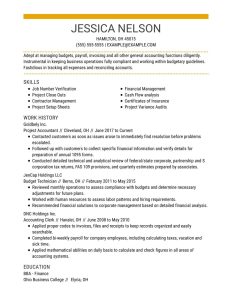 2020 Project Accountant Resume Example + Guide MyPerfectResume