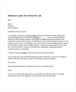 5+ Reference Letter For Friend Templates Free Sample, Example, Format