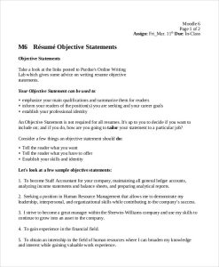 FREE 7+ Sample Resume Objective Examples in PDF