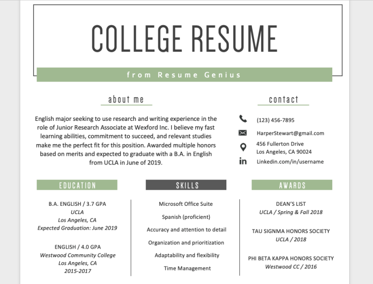 The Best How To Write Your Major On A Resume Ideas