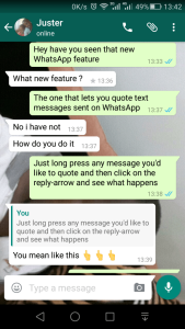Introducing WhatsApp Quotes Now You Can Quote Messages You’re