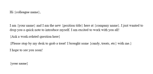 SelfIntroduction Email to New Colleagues (Sample and Template)