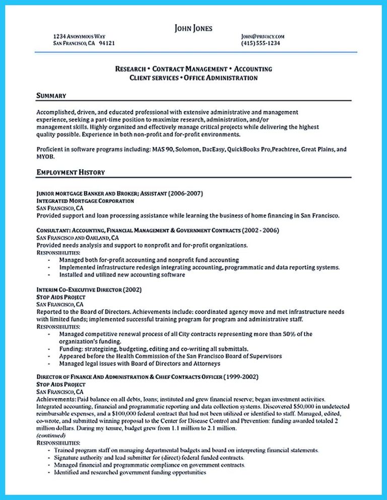 Junior Accountant Resume Objective