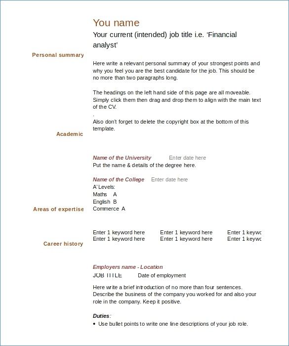 Best Resume Format For Experienced Candidates Free Download