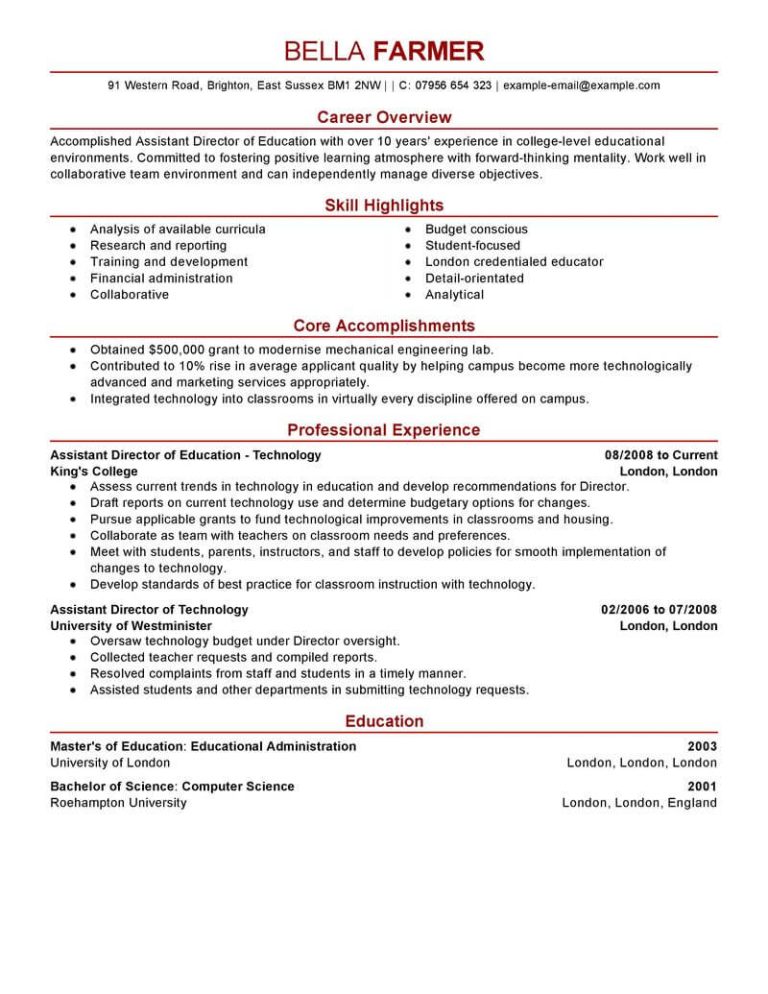 +12 How To Write Education On Resume References