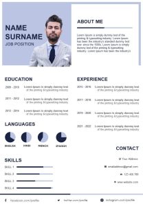 Awesome Infographic Resume Design To Introduce Yourself PowerPoint
