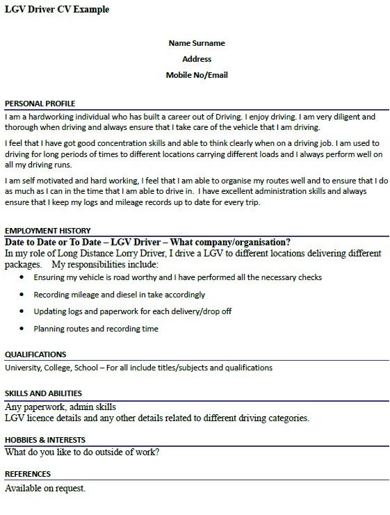Route Delivery Driver Cover Letter