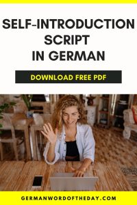 How to introduce yourself in German PDF in 2021 How to introduce