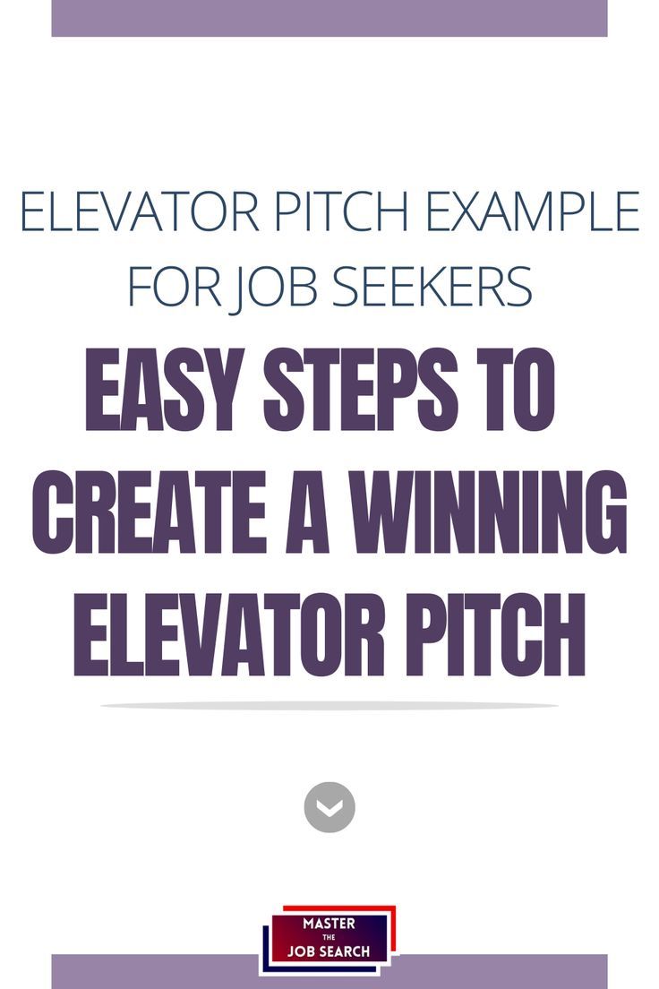 Examples Of Elevator Speech For Job Interview