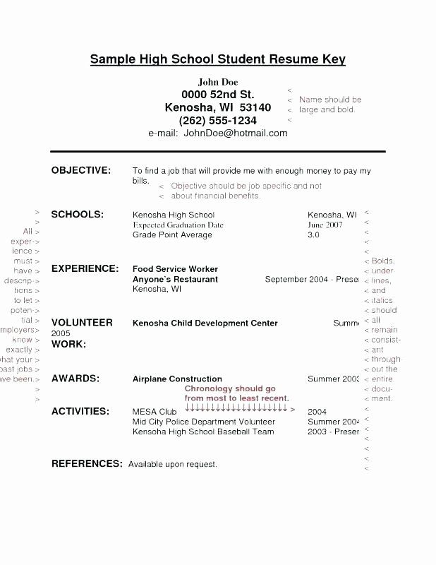 Sample Resume For First Job Teenager