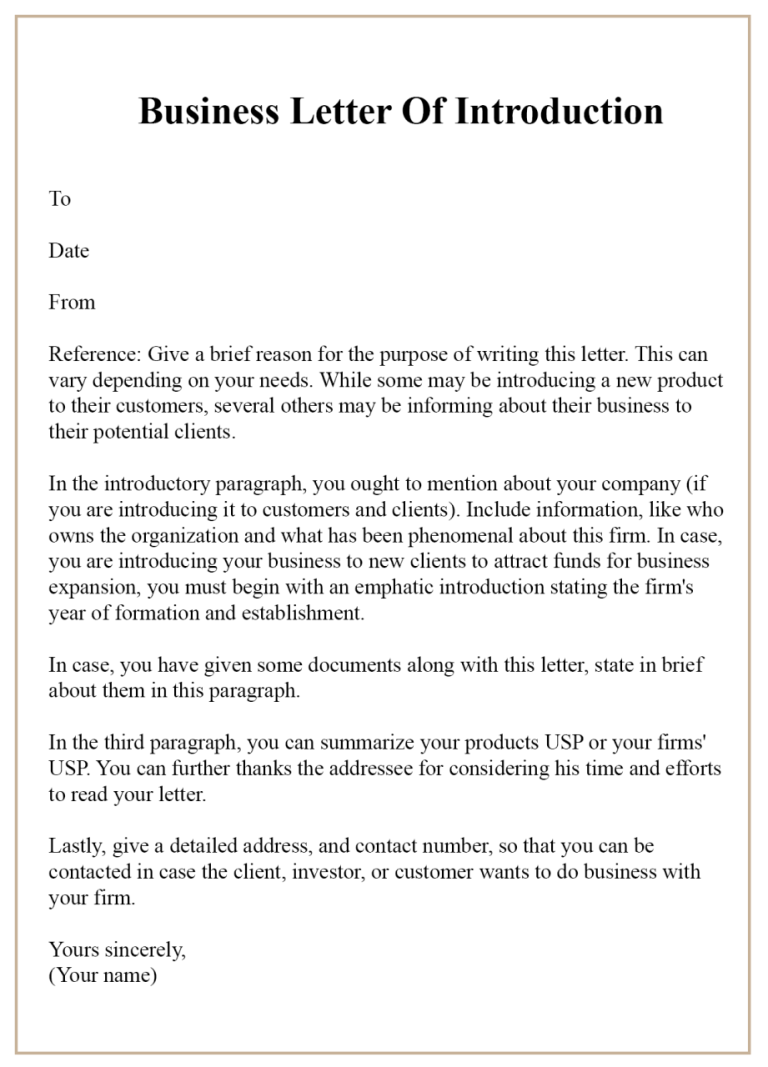 The Best How To Write A Job Introduction Letter 2022