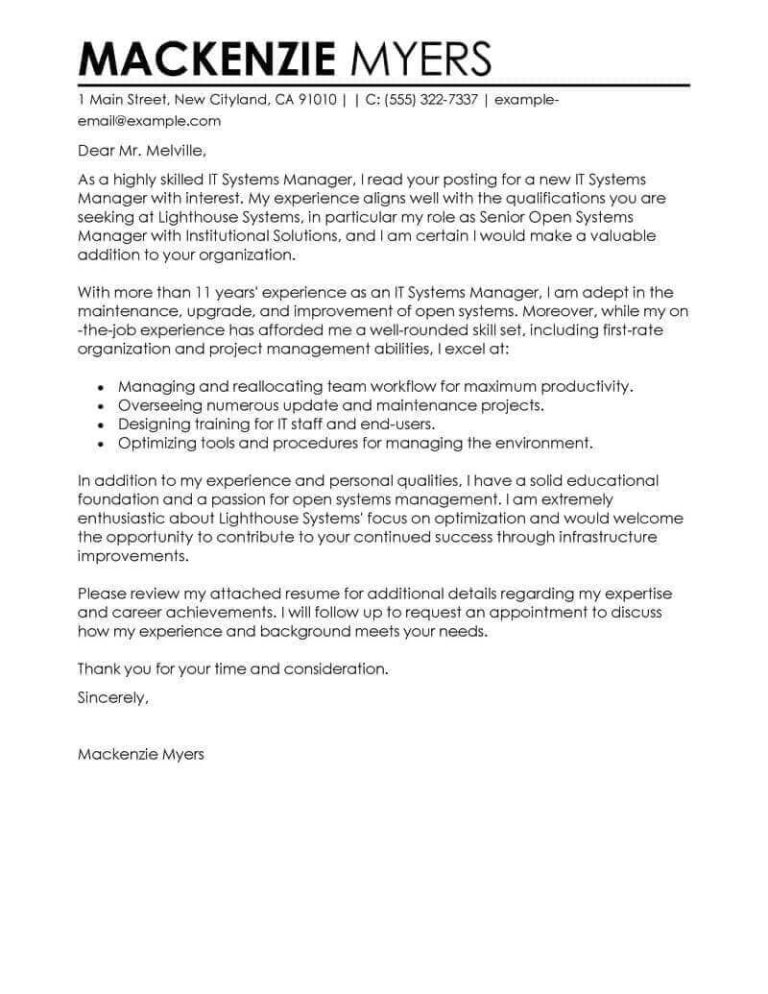 Cover Letter Sample Opening Statement Coverletterpedia 7746