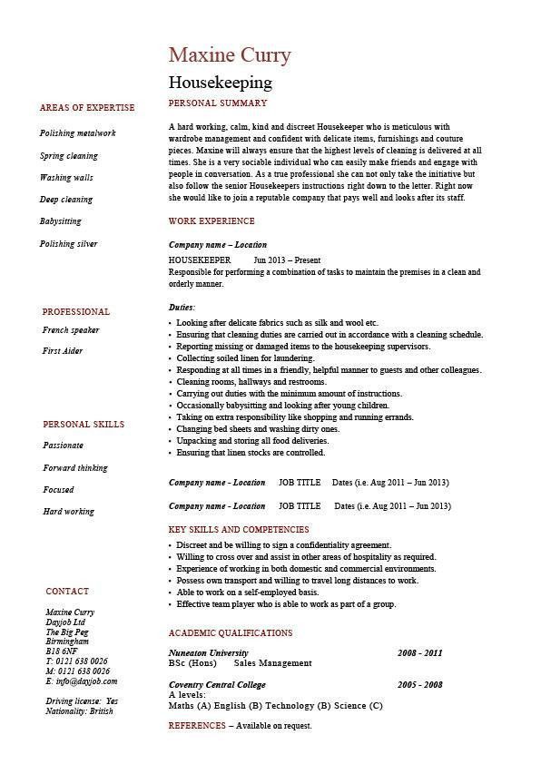 How To Write A Cleaning Resume