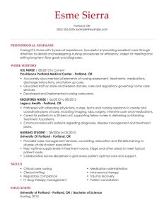 Customize Your Registered Nurse Resume with MyPerfectResume