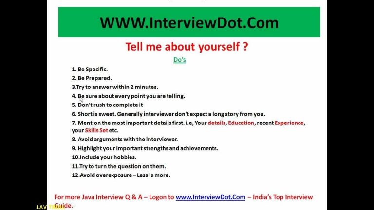 How To Answer Tell Me About Yourself In Job Interview