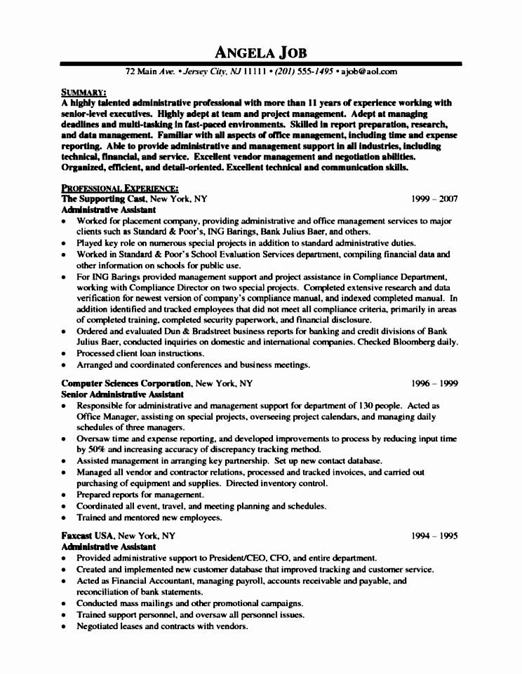 Senior Contract Administrator Resume