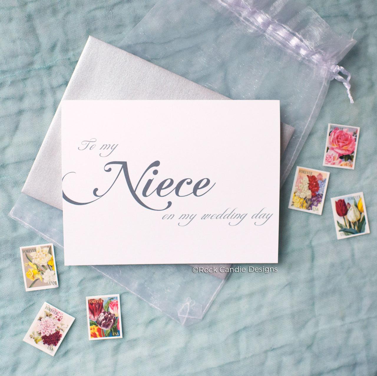 To My Niece On My Wedding Day Card — Rock Candie Designs Custom Wedding Stationery & Greeting
