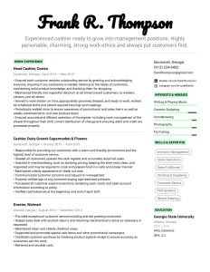 Cashier Resume Example in 2020 Resume examples, Cashiers resume, Cv