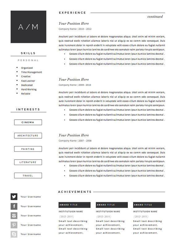Cv Cover Page Template Download