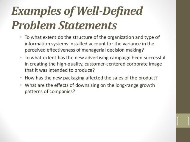 Example Of Problem Statement In Research