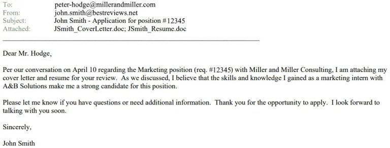 How To Write Subject In Email For Sending Resume