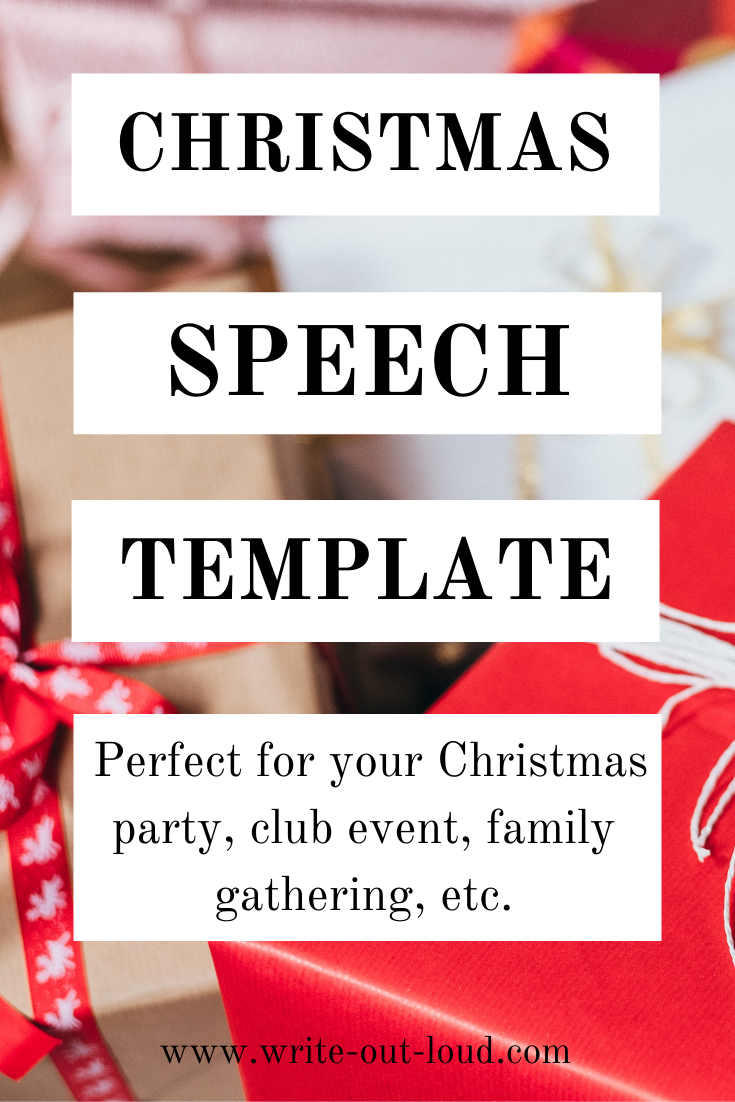 Holiday Speech Sample